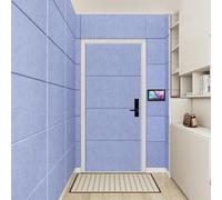 Panneaux Acoustiques Auto-Adhésifs, Mousse Isolation Acoustique Haute Densité avec du Papier Texturé, Panneau Acoustique Mousse Anti Bruit Decoratif pour Murs Portes(Bleu,40 x 80 cm 10pcs)