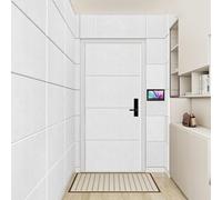 Panneaux Acoustiques Auto-Adhésifs, Mousse Isolation Acoustique Haute Densité avec du Papier Texturé, Panneau Acoustique Mousse Anti Bruit Decoratif pour Murs Portes(Blanc,40 x 80 cm 10pcs)