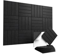 Panneaux acoustiques autocollants - HOLISANE - Lot de 20 - 30x30 cm - Noir - Réduction du bruit - Installation facile