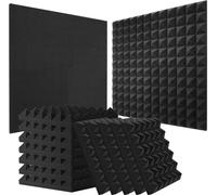 Panneaux acoustiques en mousse 24pcs. 30x30x5cm - Panneaux acoustiques pour l'isolation acoustique - Isolation acoustique pour un meilleur son - Idéal pour le studio et le home cinéma