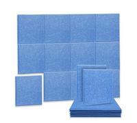 Panneaux acoustiques en mousse, Lot de 12 panneaux acoustiques insonorisants 11,8 x, cm, haute densité d'absorption du bruit for home studio(0.9cm High Density)