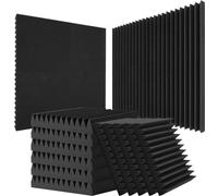 Panneaux acoustiques en mousse, lot de 50 30x30x5cm - Panneaux acoustiques pour une isolation acoustique optimale - Insonorisation pour les pièces d'habitation et les studios d'enregistrement