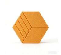 Panneaux acoustiques hexagonaux Couleur personnalisée, réduit écho et réverbération, 34,5 x 30 x 0,9 cm Haute densité pour Piano et Studio,Yellow b,36 Pack