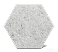 Panneaux acoustiques hexagonaux Couleur personnalisée, réduit écho et réverbération, 34,5 x 30 x 0,9 cm Haute densité pour Piano et Studio,Silver Gray,36 Pack