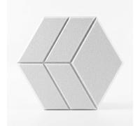 Panneaux acoustiques hexagonaux Couleur personnalisée, réduit écho et réverbération, 34,5 x 30 x 0,9 cm Haute densité pour Piano et Studio,White c,12 Pack