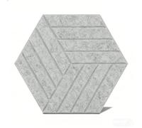 Panneaux acoustiques hexagonaux Couleur personnalisée, réduit écho et réverbération, 34,5 x 30 x 0,9 cm Haute densité pour Piano et Studio,Silver Gray a,24 Pack