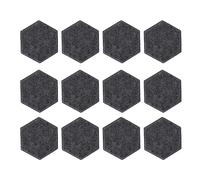 Panneaux acoustiques hexagonaux Panneaux insonorisants haute densité Panneaux muraux insonorisés pour studio bureau cinéma maison fibre de polyester 12 pièces 14x12x7 cm (Gris foncé)