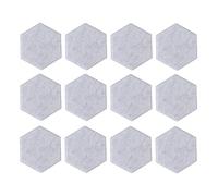Panneaux acoustiques hexagonaux Panneaux insonorisants haute densité Panneaux muraux insonorisés pour studio bureau cinéma maison fibre de polyester 12 pièces 14x12x7 cm (Gris argenté)