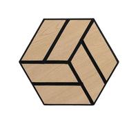 Panneaux acoustiques hexagonaux Panneaux muraux en mousse insonorisante 3D effet bois, auto-adhésifs, haute densité, for la maison Pour domestique(Color-04,4PCS)