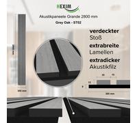 Panneaux acoustiques HEXIM 2800mm lamelles bois 21mm panneau mural...