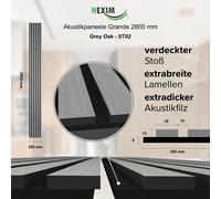 Panneaux acoustiques HEXIM 2800mm lamelles bois 21mm panneau mural...