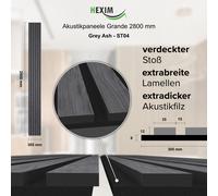 Panneaux acoustiques HEXIM 2800mm lamelles bois 21mm panneau mural...