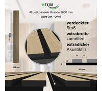 Panneaux acoustiques HEXIM 2800mm lamelles bois 21mm panneau mural...
