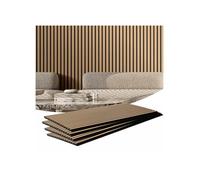 Panneaux Acoustiques Lattes Bois 1200x600 mm, MDF, Déco Élégante Réduction Bruit, Chêne Clair