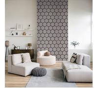 Panneaux acoustiques Muraux Hexagone Nid d'abeille 76 x 62 cm Gris | Bois | Set de 4 | 3D