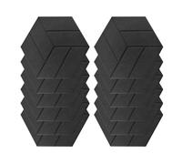 Panneaux acoustiques - Panneau de test sonore 30,5 x 25,4 cm pour réduction du bruit, cartes en mousse haute densité, panneau autocollant pour home cinéma, absorption d'écho, chambre