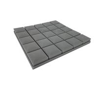 Panneaux Acoustiques Paquet de 4 panneaux mousse acoustique for studio | Panneaux muraux de traitement d'absorption acoustique 50x50cm(Grey,50x50x3cm)