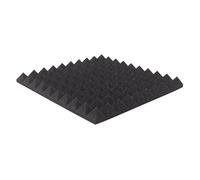 Panneaux acoustiques pyramidaux All4All 50 x 50 x 5 cm en mousse insonorisante - Panneaux muraux insonorisants - Mousse acoustique - grafite