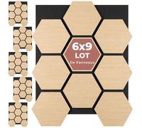Panneaux acoustiques - TECTAKE - panneau insonorisation sonic shield, placage bois véritable, mdf, 76 x 62 x 1,8 cm - marron chêne
