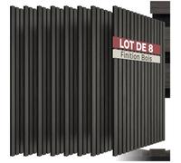 Panneaux acoustiques - TECTAKE - Panneaux insonorisants SONIC WALL IV 110 x 50 cm, placage en bois véritable, 3D, feutre insonorisan