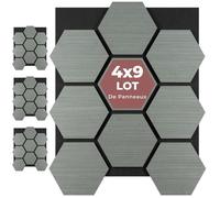 Panneaux acoustiques - TECTAKE - panneaux isolants - sonic shield, mdf, placage bois, découpables, 76 x 62 cm - chêne gris clair
