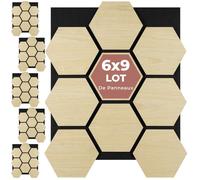 Panneaux acoustiques - TECTAKE - panneaux phoniques - sonic shield - mdf en bois véritable, découpables, 76 x 62 cm - chêne clair