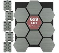 Panneaux acoustiques - TECTAKE - panneaux phoniques sonic shield, mdf, placage bois véritable, 76 x 62 x 1,8 cm - chêne gris clair