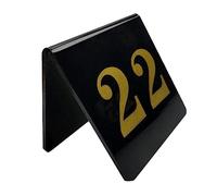 Panneaux acryliques pour numéros de table, Porte-numéros de table et porte-noms personnalisés en acrylique noir 8x8 cm, lot 10(21 to 30)