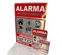 Panneaux Alarmes Non Réalistes, Autorisées à Utiliser TDLA - Plaque Alarme, Panneau Zone de Vidéosurveillance, Signal d'Avertissement de Police, Panneaux Dissuasifs - Intérieur et Extérieur, Tailles