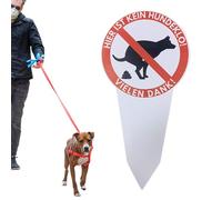 Panneaux Anti Crottes De Chien pour Pelouse - Signal d'Avertissement Déjections Canines Double Face | Piquets Alerte Amusante Décoratifs Pelouse Terrasse Balcon Voisin Passage Extérieur