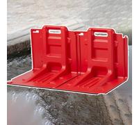 Panneaux Anti-inondation en Forme de L, barrières Anti-inondation Amovibles, Protection Contre Les inondations en Plastique pour la déviation des rivières, Les barrages(16-pcs)