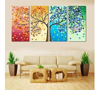 Panneaux Art mural quatre saisons Art mural peintures sur toile imprimer arbre de vie photo sur affiche décor à la maison pour chambre décor à la maison-40x80cm 4 pièces sans cadre