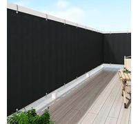 Panneaux Brise-Vue pour Balcon Clôture D'ombrage pour Terrasse Extérieure Cache-Garde-Corps pour Appartements Protection Anti-UV pour Jardin, Porche, Garde-Corps Et Piscine(Zwart,0.9x3m)