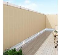 Panneaux Brise-Vue pour Balcon Clôture D'ombrage pour Terrasse Extérieure Cache-Garde-Corps pour Appartements Protection Anti-UV pour Jardin, Porche, Garde-Corps Et Piscine(Beige,0.75x6m)