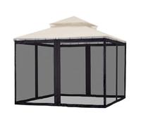 Panneaux brise-vue pour tonnelle | Filet de ventilation pour pergola | 3 x 3 m - Bâche en maille résistante aux UV et anti-moucherons pour balcon, niche de chien, tente de camping, véhicule récréatif