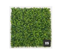 panneaux brise-vue - SYNTHAIETIK - Lierre - Lot 5 x 100x100 cm (5 m²) - 1600 feuilles/m² - Protection UV 5 ans