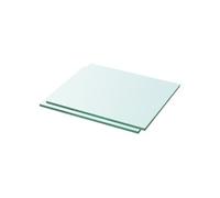 vidaXL Panneaux d'étagère 2 pièces en verre transparent 30 x 20 cm