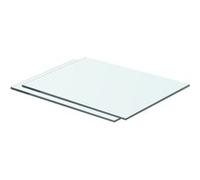vidaXL Panneaux d'étagère 2 pièces Verre transparent 40 x 25 cm