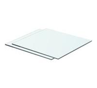vidaXL Panneaux d'étagère – Lot de 2 panneaux de rechange pour armoire, verre transparent 40x30 cm
