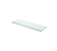 vidaXL Panneaux d'étagère 2x – Paroi à lattes en verre transparent 80x20 cm