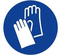 Panneaux d’obligations ronds 300mm ''Port des gants obligatoire'' - NOVAP - 4061658 Noir G
