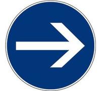 Panneaux d’obligations ronds 300mm ''Sens obligatoire'' - NOVAP - 4060408 Noir G