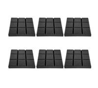 Panneaux d'absorption sonore, 6 pièces, mousse acoustique blanche 30x30x5 cm - Réduction de bruit efficace, matériau ignifuge, pour studios et bureaux (Noir ignifuge haute densité)