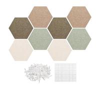 Panneaux d'affichage muraux - Tableaux en en forme de nid d'abeille, ensemble élégant de tableau hexagonal, supports de photos artistiques, organiseur à épingler | Station polyvalente pour