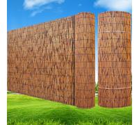 Panneaux de bambou d'extérieur - Clôture décorative résistante aux intempéries pour chambre, porche, piscine, toit et mur - Bambou naturel - 0,9 x 9,4 m (92,5 x 960,1 cm)