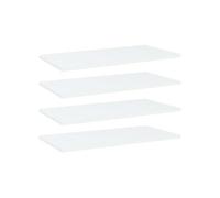 vidaXL 4X Panneaux de Bibliothèque Panneaux d’Étagère à Livres Plaques d’Étagère de Rangement Mural Décoration Blanc 60x30x1,5 cm Aggloméré