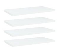 Vidaxl Panneaux De Bibliothèque 4 Pcs Blanc 40x20x1,5 Cm Aggloméré Multicolore