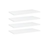 vidaXL Étagères murales flottantes – Panneaux de bibliothèque, Blanc, Bois d’ingénierie – 4 pcs