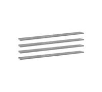 Vidaxl Panneaux De Bibliothèque 4pcs Gris Béton 100x10x1,5cm Aggloméré Gris