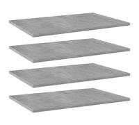 Vidaxl Panneaux De Bibliothèque 4 Pcs Gris Béton 80x20x1,5cm Aggloméré Gris